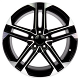 18 x 8.0 5x112 Black Machine Face 1 pc Wheels For Audi Mercedes