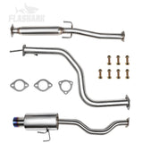 2.25" Catback Exhaust System For 1992-2000 Honda Civic 1.6L with 4" Burnt Rolled Muffler Tip