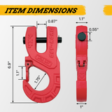 Trucktok 3/8" Forged Steel Winch Hook 44,000 lbs with Safety Latch TruckTok