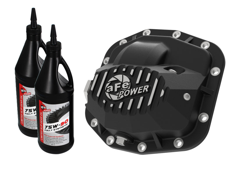 aFe 18-23 Jeep Wrangler JL Pro Series (Dana M186) Couvercle de différentiel avant avec huile - Noir