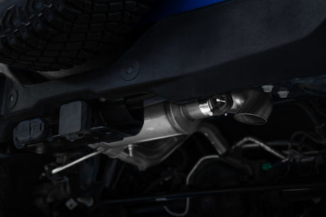 MBRP 2021-2023 Ford Bronco 2,3 L/2,7 L en acier aluminisé 3 po Cat-Back, sortie arrière simple à garde au sol élevée