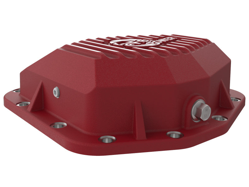 aFe 20-23 Jeep Gladiator JT (Dana M220) Pro Series Rear Differential Cover Red w/ Machined Fins