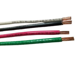 25' EA THHN THWN 4 AWG GAUGE BLACK WHITE RED COPPER WIRE + 25 4 AWG GREEN ACDC