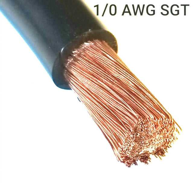 1/0 Gauge Battery Cable Black SAE J1127 SGT Automotive Power Wire SOLD PER FOOT AC/DC WIRE AND SUPPLY