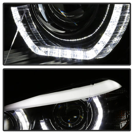 Phares de projecteur Spyder 07-10 BMW X5 E70 (modèles HID uniquement) - Noir PRO-YD-BMWE7007-AFSHID-BK