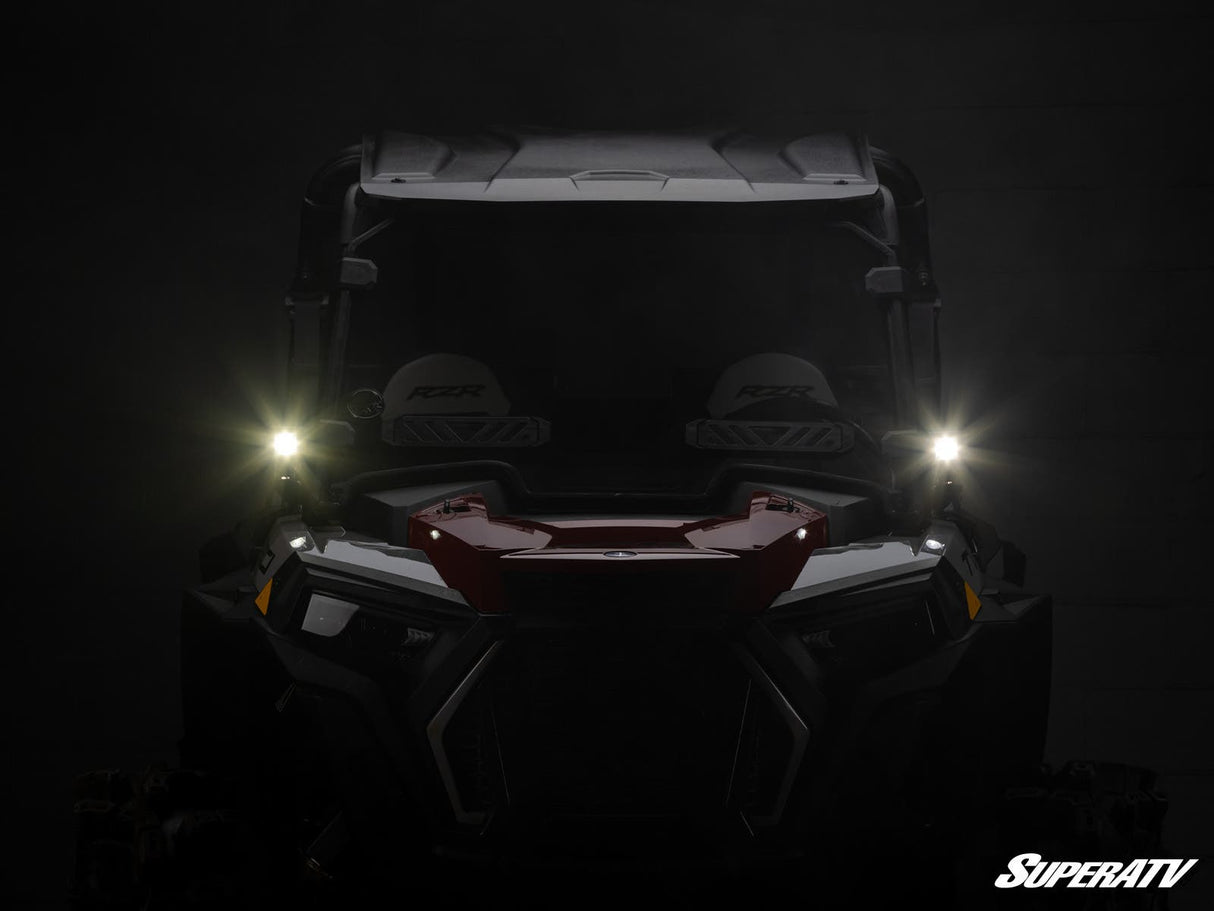 SuperATV 2" LED Cube Lights Dual-Mode Spotlight Amber DRL