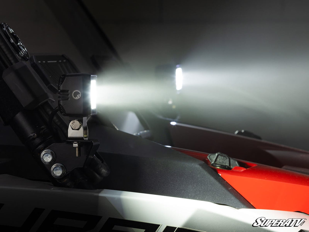 SuperATV 2" LED Cube Lights Dual-Mode Spotlight Amber DRL
