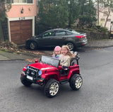2 Seater 24 Volt 4x4 Electric Ride On Jeep Style Rubber Tires Fully Loaded Truck ATV UTV For Kids W/Magic Cars® Wireless Parental Control MagicCars