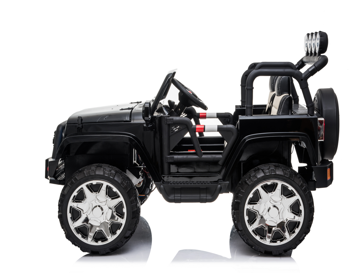 2 Seater 24 Volt 4x4 Electric Ride On Jeep Style Rubber Tires Fully Loaded Truck ATV UTV For Kids W/Magic Cars® Wireless Parental Control MagicCars