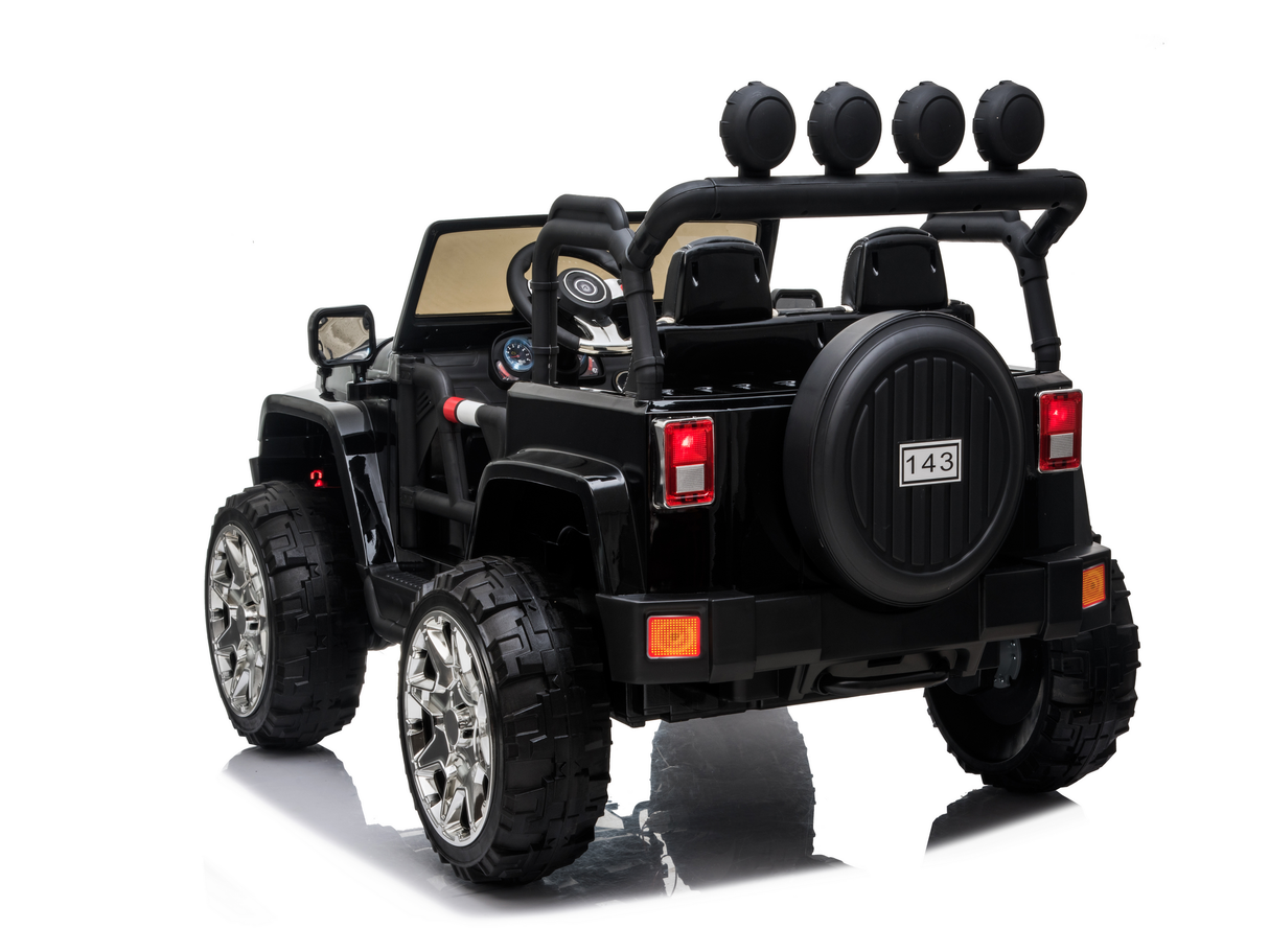 2 Seater 24 Volt 4x4 Electric Ride On Jeep Style Rubber Tires Fully Loaded Truck ATV UTV For Kids W/Magic Cars® Wireless Parental Control MagicCars