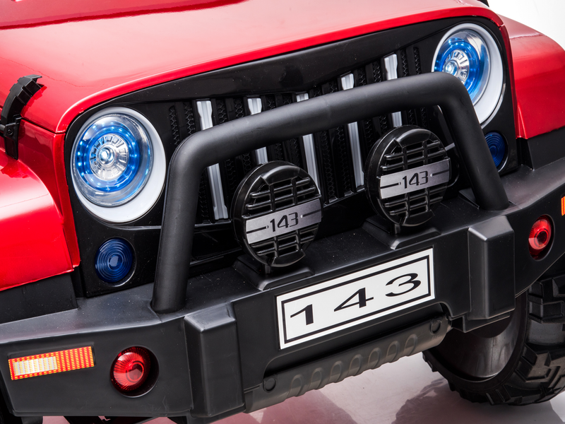 Cars For Kids Jeep Style 4x4 Monster Truck W/Rubber Tires 24 Volt