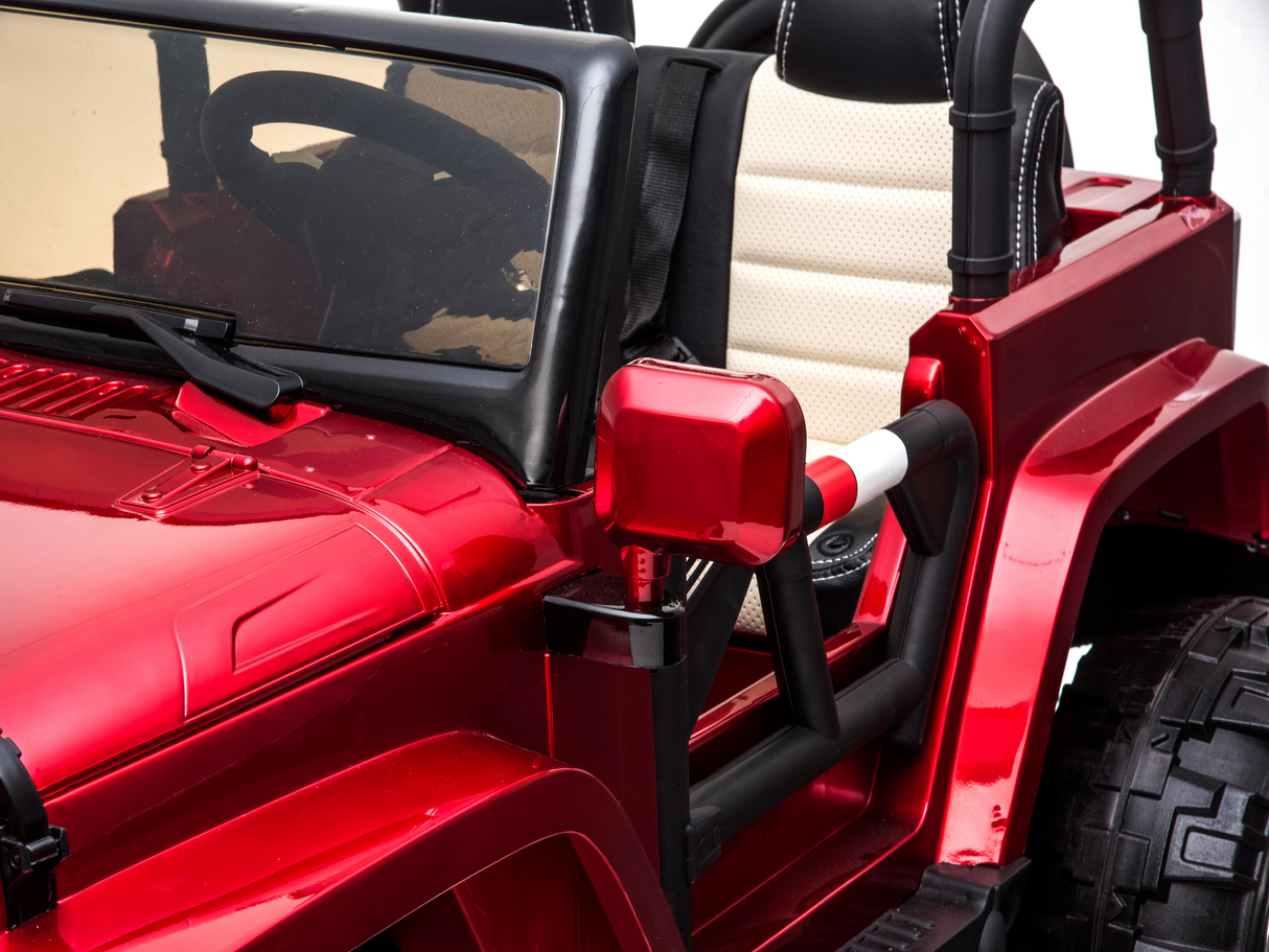2 Seater 24 Volt 4x4 Electric Ride On Jeep Style Rubber Tires Fully Loaded Truck ATV UTV For Kids W/Magic Cars® Wireless Parental Control MagicCars