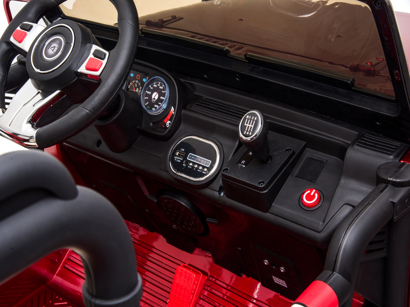 24 Volt 2 Seater 4x4 Electric Ride On Jeep Style Rubber Tires Fully Loaded Truck UTV ATV For Kids W/Magic Cars® Wireless Parental Control