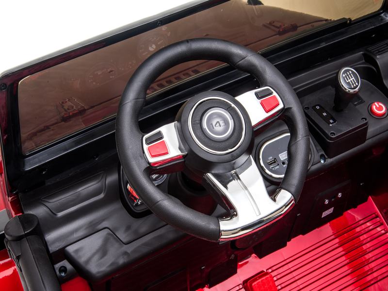 2 Seater 24 Volt 4x4 Electric Ride On Jeep Style Rubber Tires Fully Loaded Truck ATV UTV For Kids W/Magic Cars® Wireless Parental Control