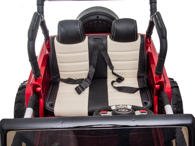 2 Seater 24 Volt 4x4 Electric Ride On Jeep Style Rubber Tires Fully Loaded Truck ATV UTV For Kids W/Magic Cars® Wireless Parental Control