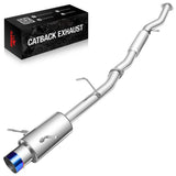 2002-2007 Subaru WRX/STI GD EJ205 Catback Exhaust 3" Pipe 4.5" Muffler Tip + Downpipe Up-pipe Flashark