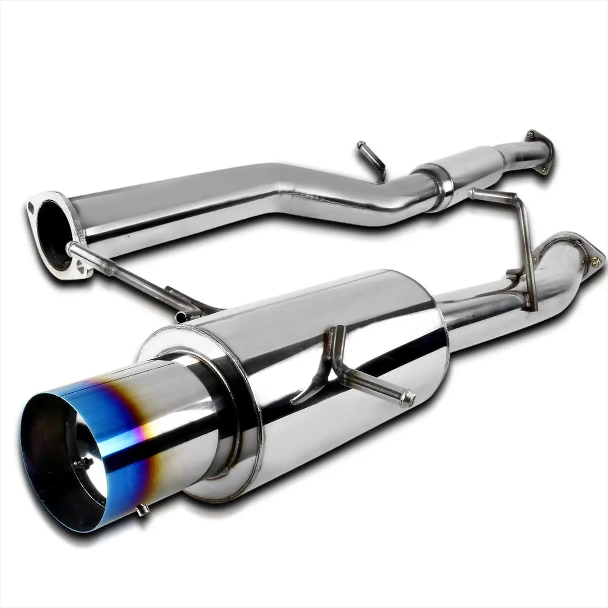 2002-2007 Subaru WRX/STI GD EJ205 Catback Exhaust 3" Pipe 4.5" Muffler Tip + Downpipe Up-pipe Flashark