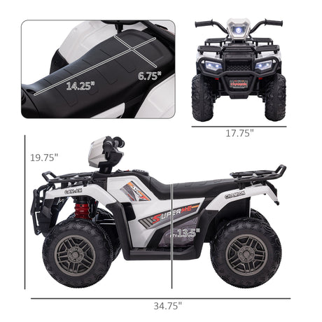 12V Kids ATV with Music, Headlights, and Forward/Backward Function - A Fun Ride for Young Adventurers!