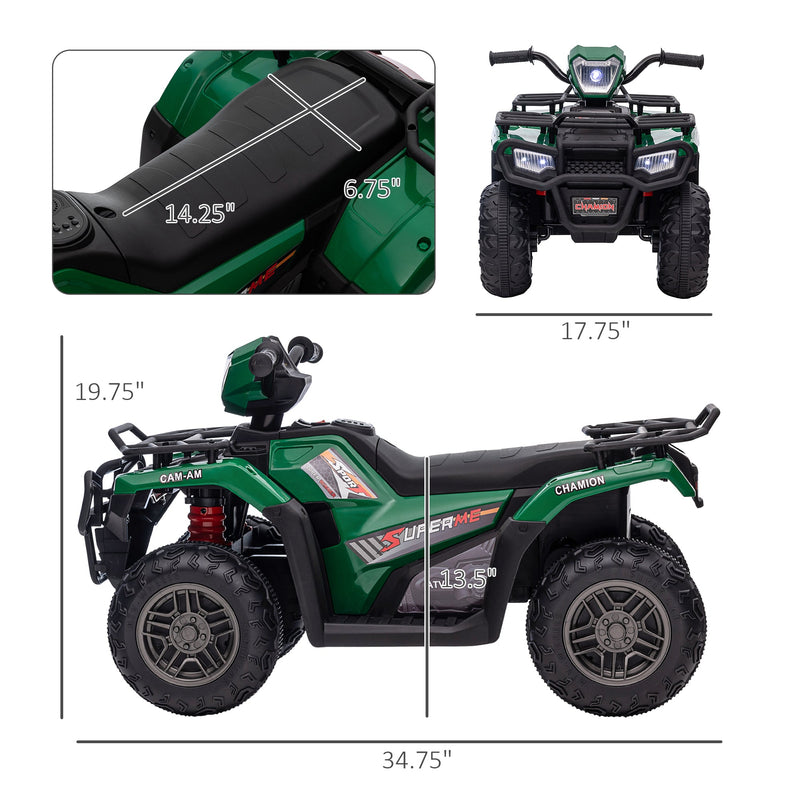 12V Kids ATV with Music, Headlights, and Forward/Backward Function - A Fun Ride for Young Adventurers!