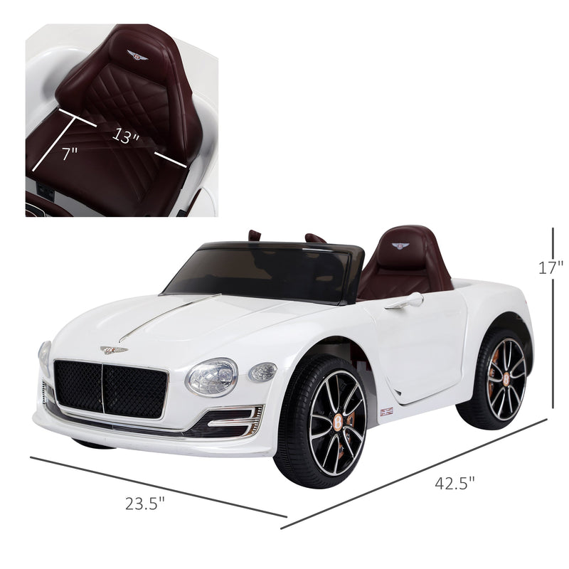 Licensed 12V Bentley Ride On Car for Kids with Parent Remote Control - Black