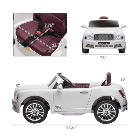Bentley Mulsanne 12V Electric Ride On Car with LED Lights and MP3 Player
