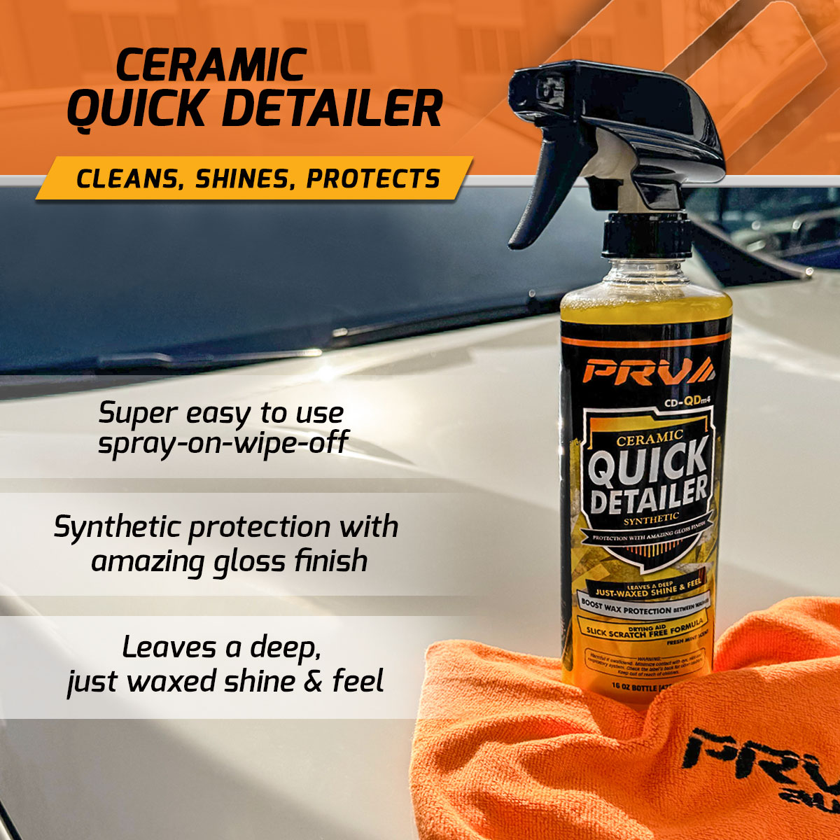 PRV Audio Ceramic Quick Detailer Synthetic Protection Spray 16oz Mint
