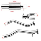 3 Inches Single Tip Cat-Back Exhaust for 2009-2020 Nissan 370Z Flashark