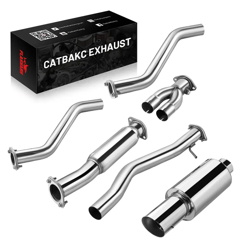 3 Inches Single Tip Cat-Back Exhaust for 2009-2020 Nissan 370Z Flashark