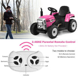3-Gear-Shift Ride-On Tractor Car for Kids with Ground Loader - Battery Powered (12V)