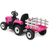 3-Gear-Shift Ride-On Tractor Car for Kids with Ground Loader - Battery Powered (12V)