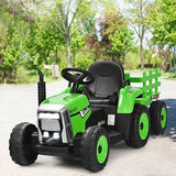 3-Gear-Shift Ride-On Tractor for Kids 3+ Years - Green