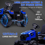 3-in-1 Electric Ride-On Excavator Bulldozer with Trailer for Kids - Remote Control Toy