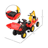3-in-1 Kids Ride-On Excavator/Bulldozer: Pedal Car Digger Toy for Forward Movement