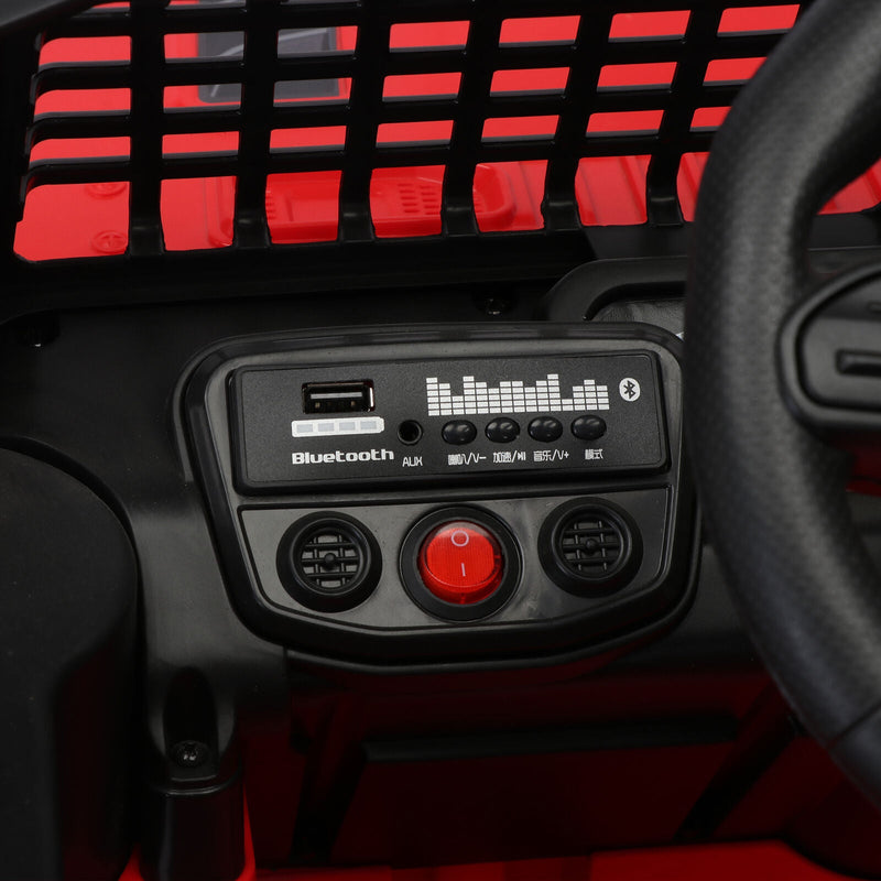 3-Speed Electric Car for Kids with Power Display, USB, MP3, and Bluetooth Connectivity