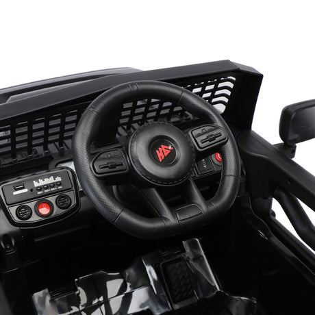 3-Speed Electric Car for Kids with Power Display, USB, MP3, and Bluetooth Connectivity