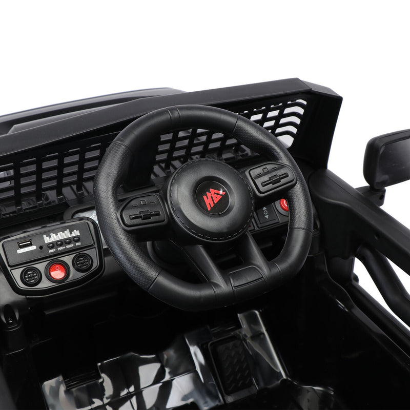 3-Speed Electric Car for Kids with Power Display, USB, MP3, and Bluetooth Connectivity