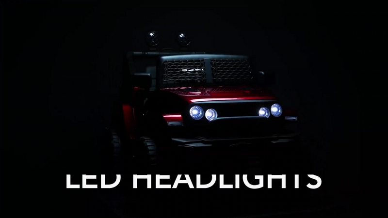 12V Kids Ride On Truck with RC Remote, Spring Suspension, Lights, USB Music