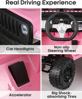 12V Electric Kids Ride On Jeep Truck with LED, MP3, and Remote Control