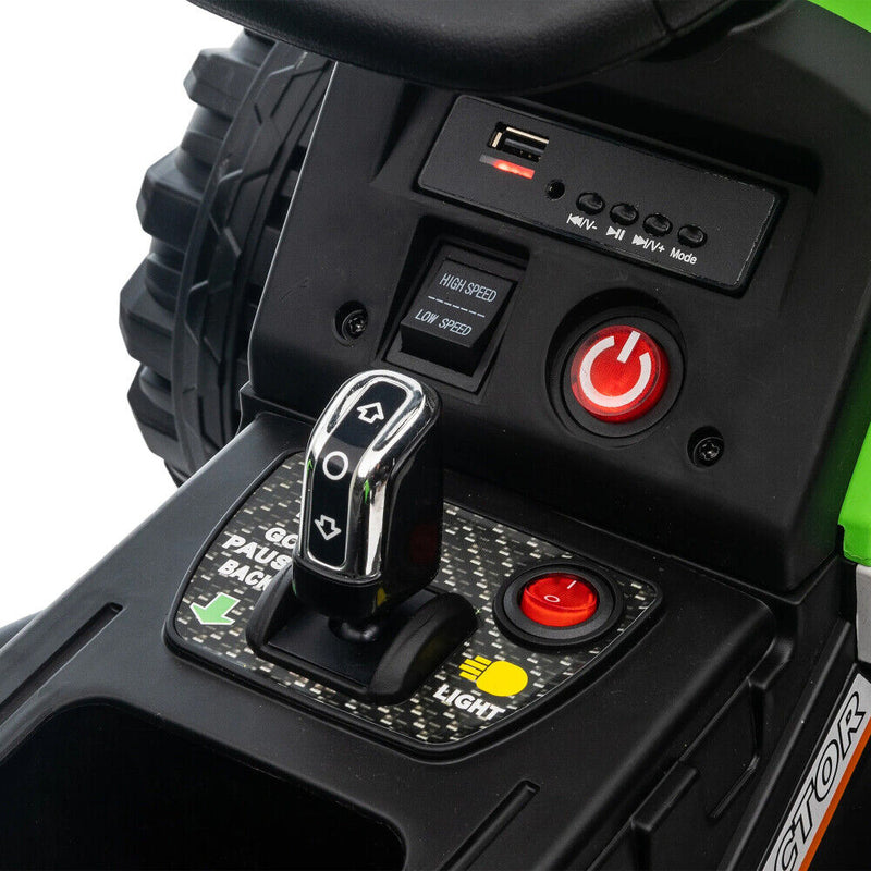 3-Speed Electric Ride-On Tractor for Kids with Trailer and Remote Control - 12V