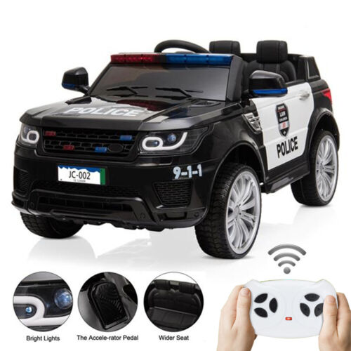 3-Speed Kids Police SUV Ride-On Car with Remote Control, Lights, and Music - Perfect Xmas Gift!