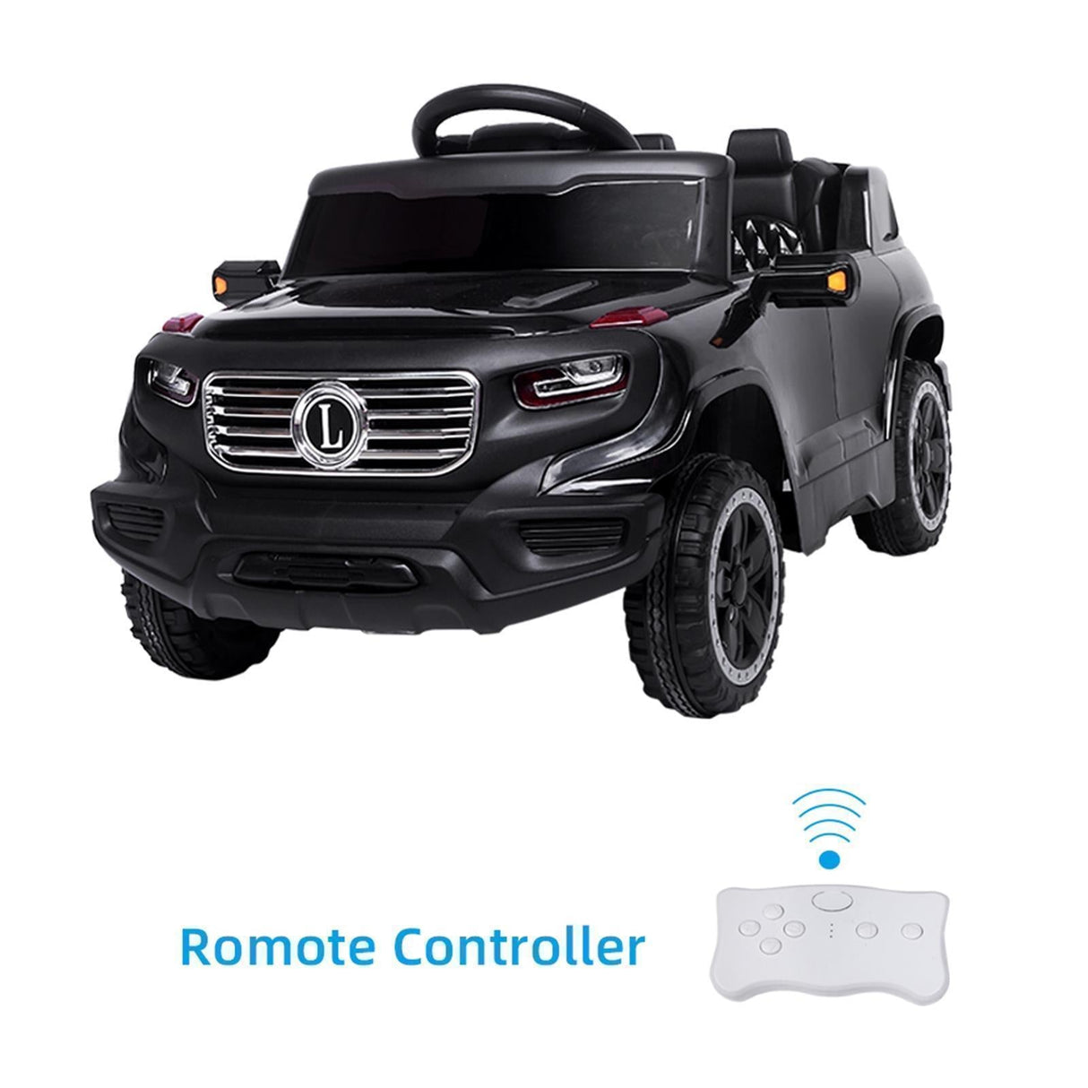 3-Speed LED Ride-On Car for Kids with Remote Control and 4 Color Options