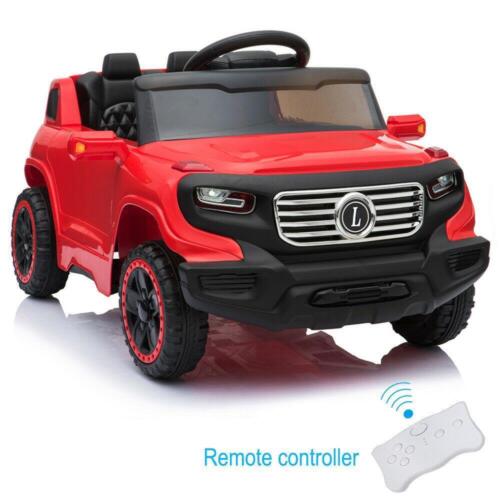 3-Speed Rechargeable Ride-On Car for Kids with Music, Lights, and Remote Control - Red
