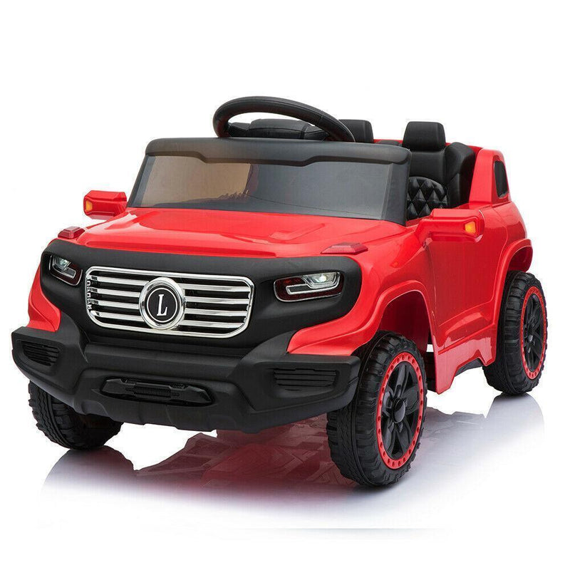 3-Speed Rechargeable Ride-On Car for Kids with Music, Lights, and Remote Control - Red