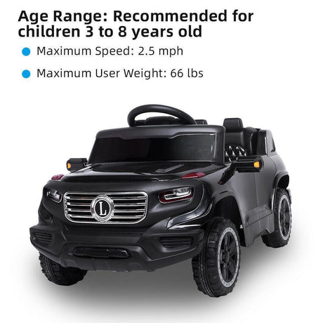 3-Speed Rechargeable Ride-On Car with Music, Lights, and Remote Control - Perfect Gift for Kids