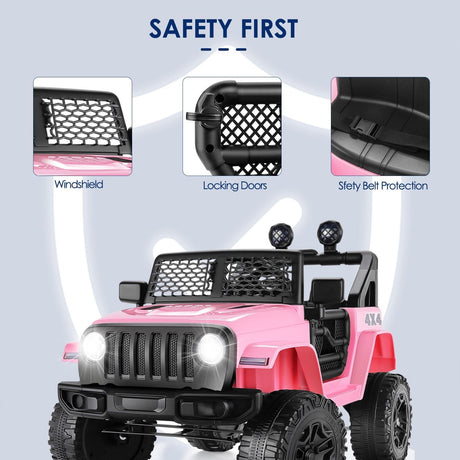 Premium 12V Ride-On Truck for Kids with Parental Remote Control and 3 Speed Options