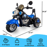 3-Wheel Chopper Motorbike Toy for Kids with LED Lights