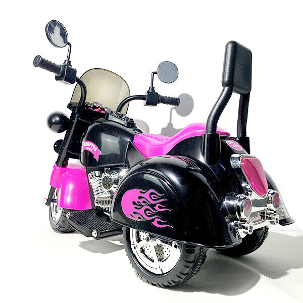 3-Wheel Chopper Ride-On Motorcycle Toy for Kids with LED Headlights