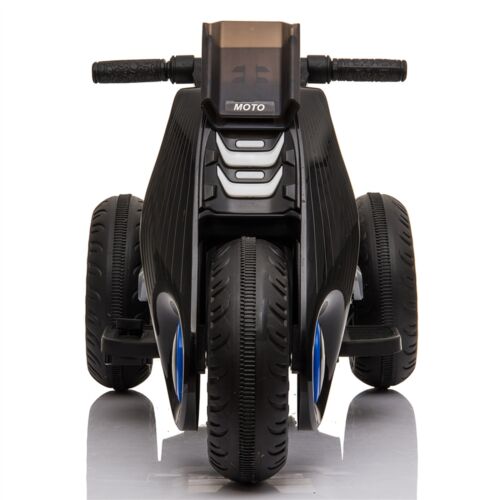 3-Wheel Double Drive Electric Motorcycle for Kids in Sleek Black
