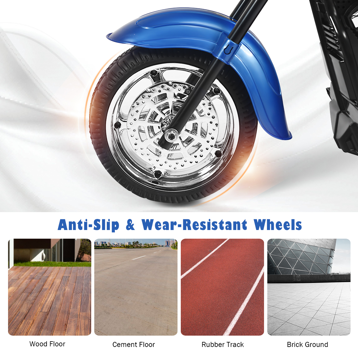 3-Wheel Electric Motorcycle Tricycle for Kids with Rechargeable Battery