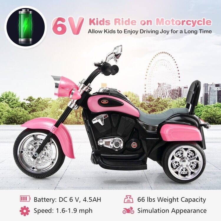 3-Wheel Kids Motorcycle Toy with Lights and Music - Perfect for Training Toddlers